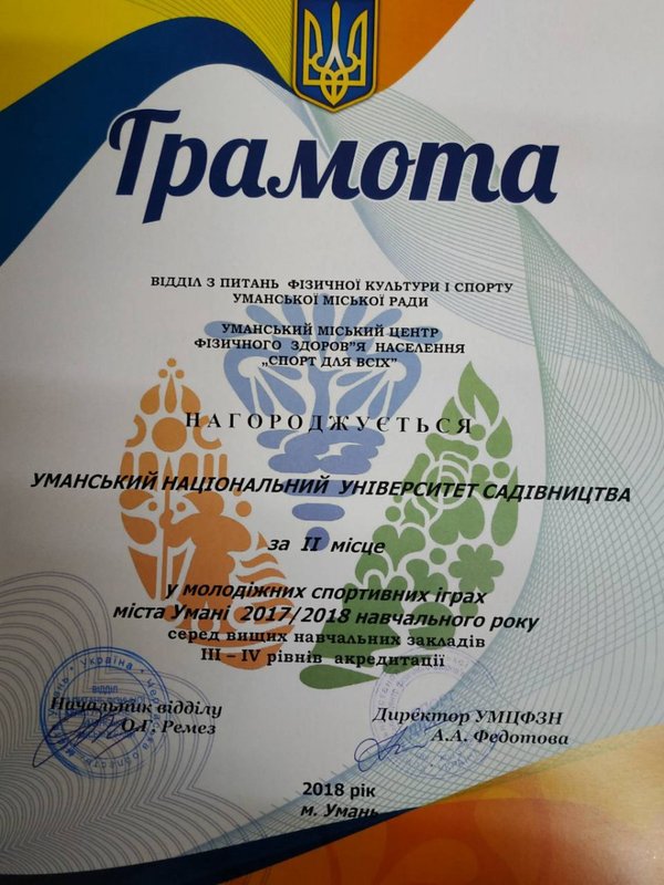 Участь волейболістів Уманського НУС у молодіжних іграх міста Умань