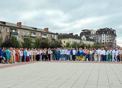 Колектив Уманського національного університету долучився до міської церемонії підняття Державного Прапора з нагоди Дня Незалежності України