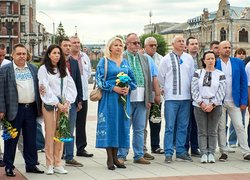 Колектив Уманського національного університету долучився до міської церемонії підняття Державного Прапора з нагоди Дня Незалежності України