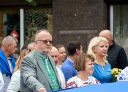 Колектив Уманського національного університету долучився до міської церемонії підняття Державного Прапора з нагоди Дня Незалежності України