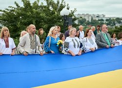 Колектив Уманського національного університету долучився до міської церемонії підняття Державного Прапора з нагоди Дня Незалежності України