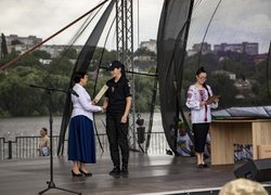 Колектив Уманського національного університету взяв участь у міському віче з нагоди Дня Конституції України
