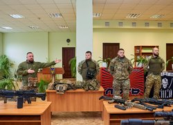 Зустріч студентів Уманського національного університету з представниками штурмової бригади Національної поліції України «Лють»