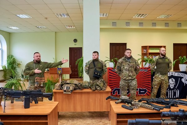 Зустріч студентів Уманського національного університету з представниками штурмової бригади Національної поліції України «Лють»