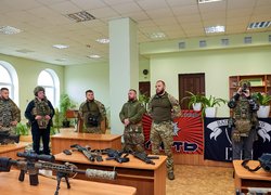 Зустріч студентів Уманського національного університету з представниками штурмової бригади Національної поліції України «Лють»