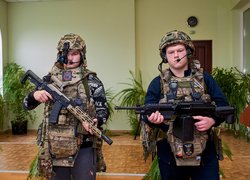 Зустріч студентів Уманського національного університету з представниками штурмової бригади Національної поліції України «Лють»