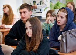 Зустріч студентів Уманського національного університету з представниками штурмової бригади Національної поліції України «Лють»