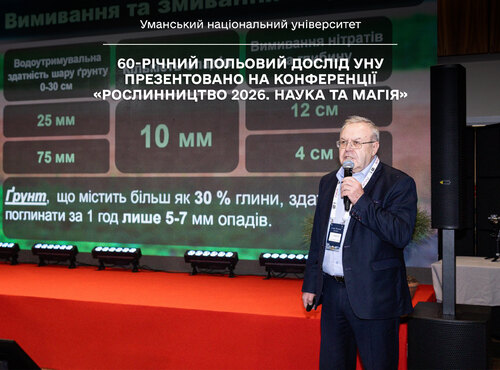 Чорнозем під мікроскопом часу: 60-річний польовий дослід УНУ презентовано на конференції «Рослинництво 2026. Наука та магія»