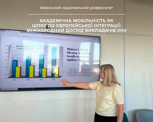 Академічна мобільність як шлях до європейської інтеграції: міжнародний досвід викладачів УНУ