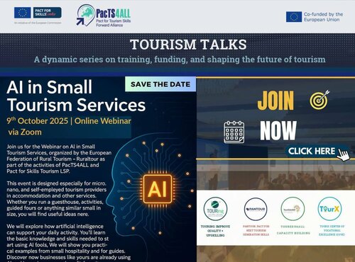 Вебінар «Штучний інтелект у туристичних послугах» від Європейської федерації сільського туризму