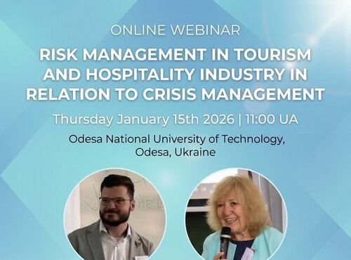 Міжнародний вебінар «Управління ризиками у сфері туризму та гостинності в контексті кризового менеджменту»