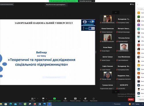 Участь у презентації проєкту «Європейські практики соціального підприємництва: сталість, інклюзія та креативність» ЗНУ