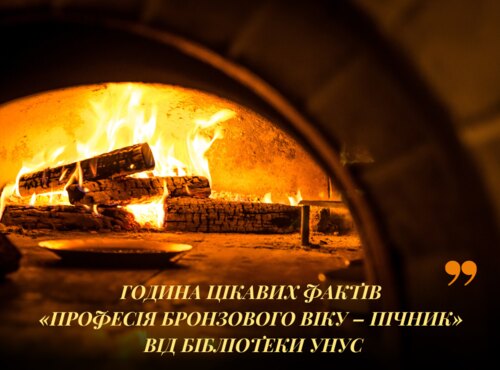 Година цікавих фактів «Професія бронзового віку – пічник» від бібліотеки УНУС