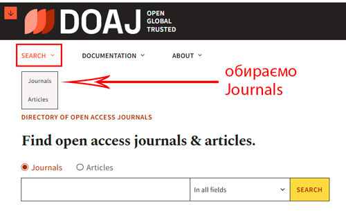 Всі українські журнали у DOAJ