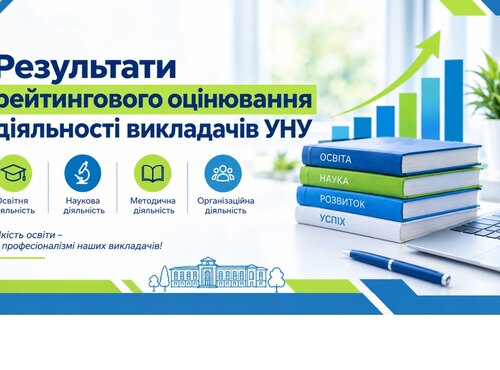 Результати рейтингового оцінювання діяльності викладачів УНУ